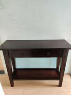 Origineel hardhouten bijzettafel met handringen, Huis en Inrichting, Tafels | Sidetables, Ophalen, Gebruikt, 100 tot 150 cm, Koloniaal