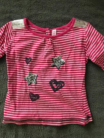 leuke nog erg nette longsleeve maat 80 - nette print&paillet beschikbaar voor biedingen