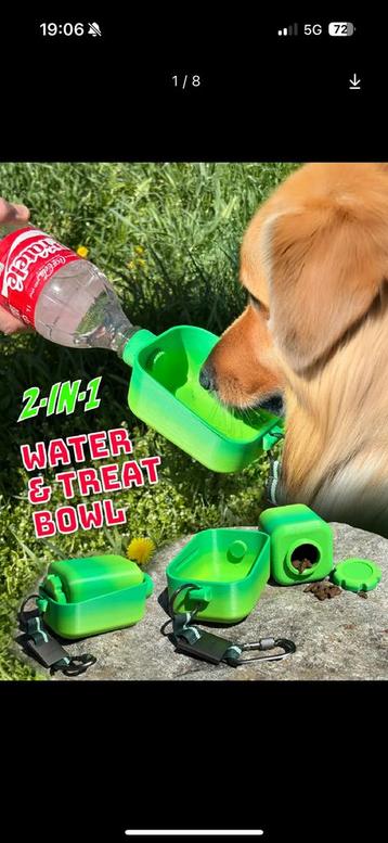2-in-1 Water & Snack Bakje voor Honden beschikbaar voor biedingen