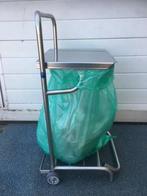 RVS afvalzakhouder, Huis en Inrichting, Woonaccessoires | Prullenbakken, Ophalen, Gebruikt, Met pedaal, -