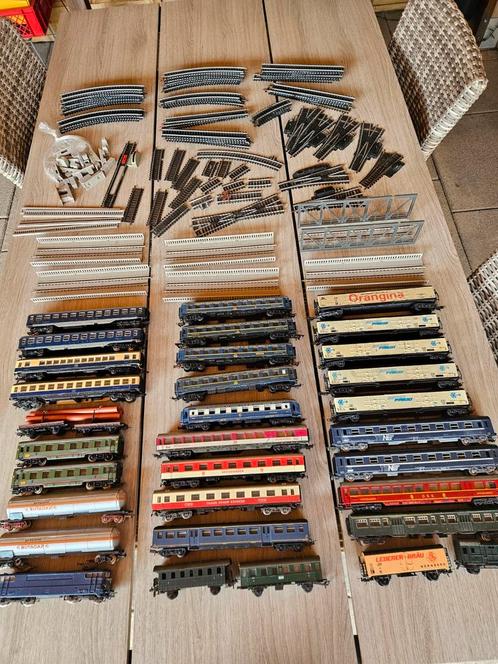 Grote Partij Modelspoor Treinrails en Wagons, Hobby en Vrije tijd, Modeltreinen | H0, Gebruikt, Treinset, Gelijkstroom, Fleischmann