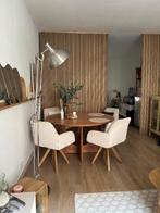 Ronde eettafel van acacia hout, Huis en Inrichting, Tafels | Eettafels, Ophalen, Rond, Zo goed als nieuw, Overige houtsoorten