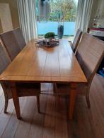 Houten eetkamertafel, Ophalen, Gebruikt, 50 tot 100 cm, Vijf personen of meer