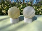 2 vintage Art Deco Thabur plafondlamp Swirl bakeliet houder, Ophalen of Verzenden, Zo goed als nieuw, Glas, Art deco