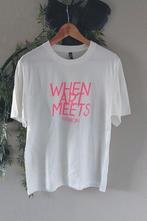 LADIES FASHION t Shirt wit+rose fluor L🙂, Wit, Maat 42/44 (L), Nieuw, Korte mouw