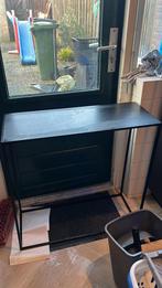 Side tabel zijtafel B77xD31xH76 zwart, Huis en Inrichting, Tafels | Bijzettafels, Ophalen, Gebruikt, Metaal of Aluminium, 75 cm of meer