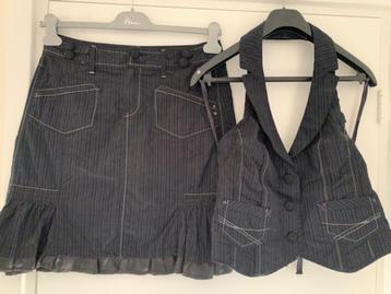 Rok met Gilet zwart met paars maat 36 beschikbaar voor biedingen