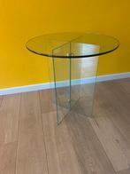 Mooi glazen tafel in de stijl van Leon Rosen, Ophalen, Gebruikt, Rond, 55 tot 75 cm