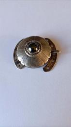Antiek zilveren Slot met Hematiet, Sieraden, Tassen en Uiterlijk, Antieke sieraden, Verzenden, Zilver, Overige typen, Met edelsteen