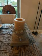 Poer Riverdale met stomp kaars en kransje, Ophalen of Verzenden, Groen, Overige materialen, Minder dan 25 cm