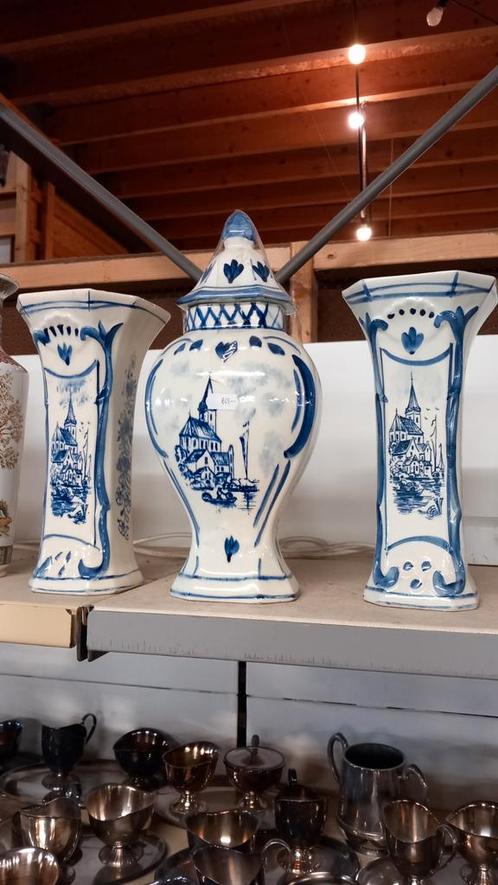 Delfts Blauw Vazen Set, Antiek en Kunst, Antiek | Vazen, Ophalen