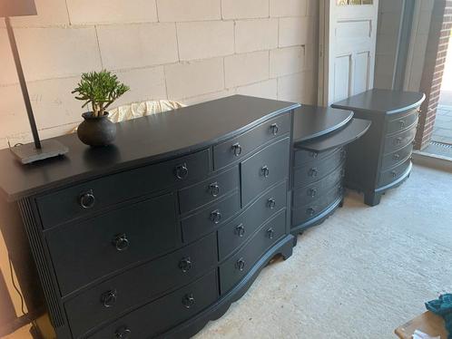 Zwarte Ladekast Set, Huis en Inrichting, Kasten | Ladekasten, Zo goed als nieuw, Minder dan 100 cm, 150 tot 200 cm, 50 tot 75 cm