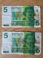 Twee 5 gulden biljetten, Los biljet, Ophalen of Verzenden, 5 gulden