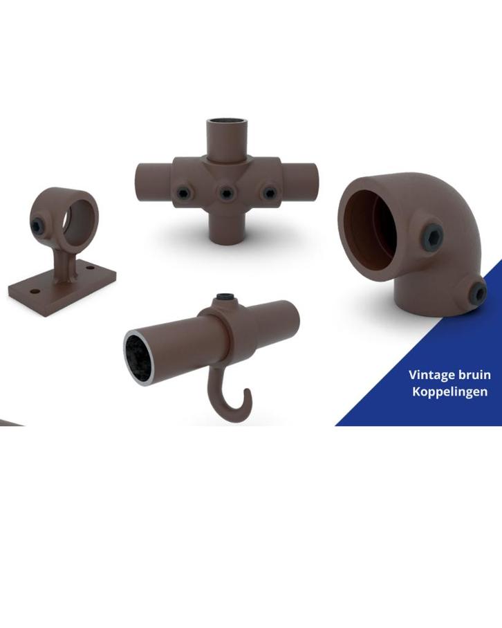 Inbuskoppelingen  Vintage bruin, Doe-het-zelf en Verbouw, Overige Doe-het-zelf en Verbouw, Nieuw, Ophalen