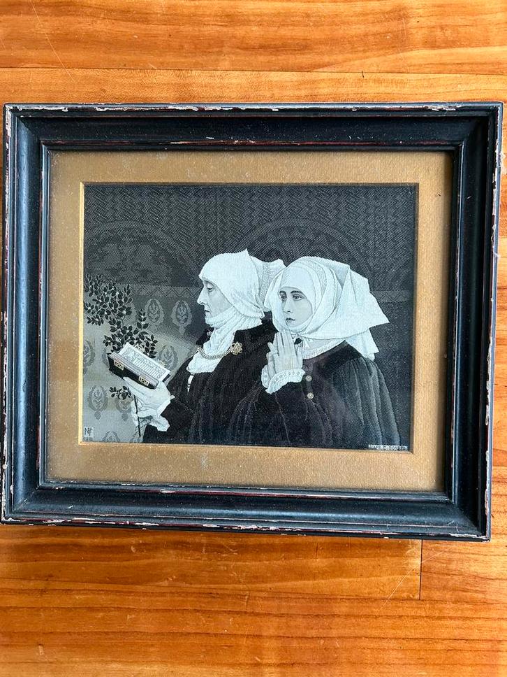 Zijden schilderijtje, zeldzaam en museaal, stevengraph, Antiek en Kunst, Kunst | Overige Kunst, Verzenden