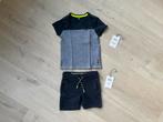 WE Fashion setje T-shirt + short donkerblauw maat 110/116, Ophalen of Verzenden, Zo goed als nieuw, Jongen, Setje