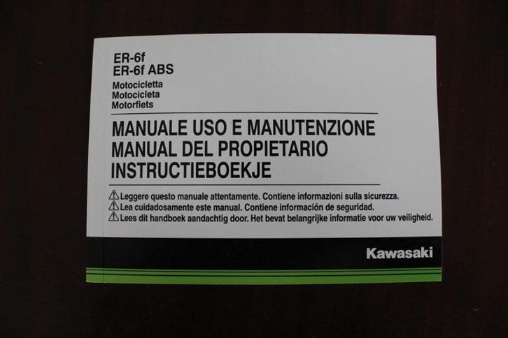 Kawasaki ER-6F ABS 2015 motorfiets instructie boekje EX650EG, Motoren, Handleidingen en Instructieboekjes, Kawasaki, Ophalen of Verzenden