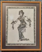Prent Balinese danseres., Antiek en Kunst, Ophalen of Verzenden