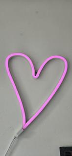 Roze neon lamp hart, Huis en Inrichting, Lampen | Wandlampen, Ophalen of Verzenden, Zo goed als nieuw, Kunststof