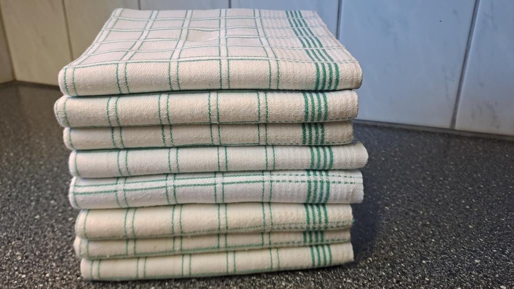 8 vintage theedoeken - mooie kwaliteit, Gebruikt, Onbekend, Onbekend, Onbekend