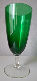 retro vaas groen, Huis en Inrichting, Ophalen of Verzenden, Minder dan 50 cm, Groen, Glas