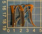 Vintage Broche Letter M, Ophalen of Verzenden, Zo goed als nieuw, Goud, Overige materialen