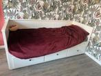 Hemnes uitschuifbaar bed (Ikea), Ophalen, 85 tot 100 cm, Zo goed als nieuw, Matras