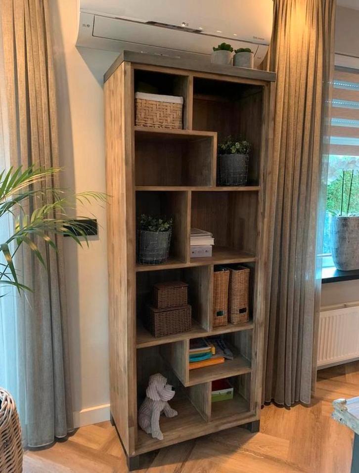 Stijlvolle massieve woonkamerset met industriële uitstraling, Huis en Inrichting, Complete inboedels, Ophalen of Verzenden