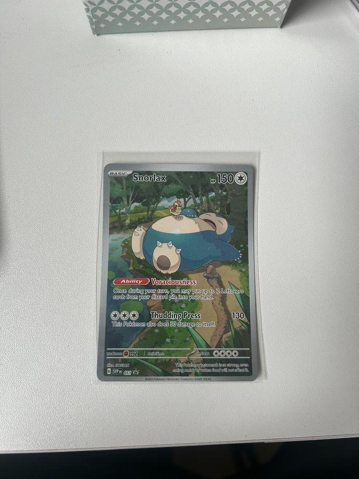Snorlax promo 151 ETB, Hobby en Vrije tijd, Verzamelkaartspellen | Pokémon, Zo goed als nieuw, Ophalen of Verzenden