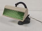 A6680. Mooie witte vintage notarislamp, bankierslamp, Huis en Inrichting, Lampen | Tafellampen, Ophalen of Verzenden, Gebruikt