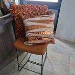 Set sierkussens, cognac/bronskleurig, Huis en Inrichting, Woonaccessoires | Kussens, Ophalen of Verzenden, Zo goed als nieuw, Bruin