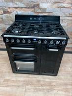 Luxe Fornuis Smeg 6 pits met 3 ovens zwart hoogglans 90 cm, Witgoed en Apparatuur, Fornuizen, Fornello Esperta, Grill, Ophalen of Verzenden