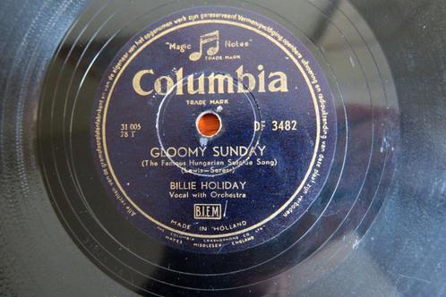 Billie Holiday Gloomy Sunday 78 toeren 78rpm wurlitzer jazz, Cd's en Dvd's, Vinyl | Jazz en Blues, Gebruikt, Jazz en Blues, 1940 tot 1960