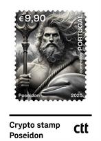 Crypto Postzegel Portugal - Poseidon Zwart, Ophalen of Verzenden, Postfris, Overige thema's