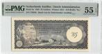 Netherlands Antilles 25 Gulden 1962 Aunc PMG 55 EPQ, Ophalen of Verzenden, Midden-Amerika, Los biljet