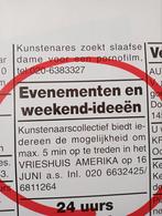 Vrieshuis Amerika underground Amsterdam poster jaren 80/90, Verzenden, Gebruikt, Rechthoekig Staand