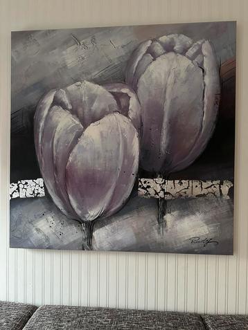 Paars schilderij beschikbaar voor biedingen