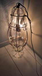 Toscaanse hanglamp, Huis en Inrichting, Lampen | Hanglampen, Ophalen of Verzenden, Zo goed als nieuw, Glas, Minder dan 50 cm