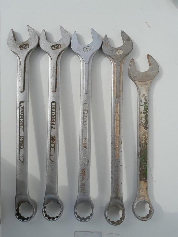 Ringsleutels en steeksleutels diverse maten en soorten., Doe-het-zelf en Verbouw, Gereedschap | Handgereedschap, Gebruikt, Ophalen of Verzenden