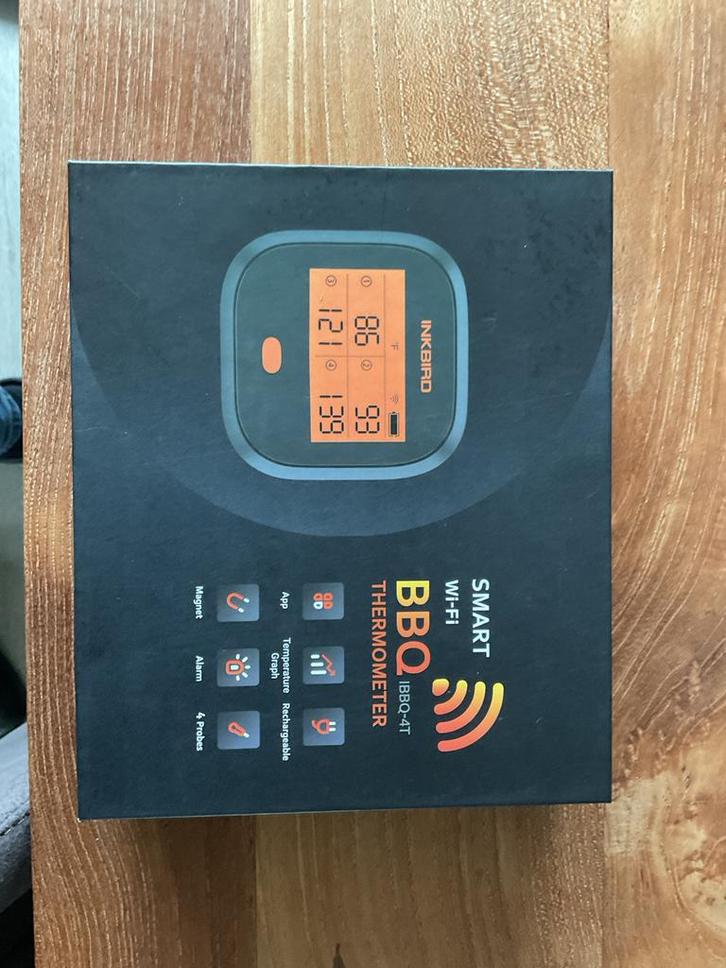 Inkbird IBBQ-4T WiFi Draadloze BBQ Thermometer, Tuin en Terras, Barbecue-accessoires, Nieuw, Ophalen