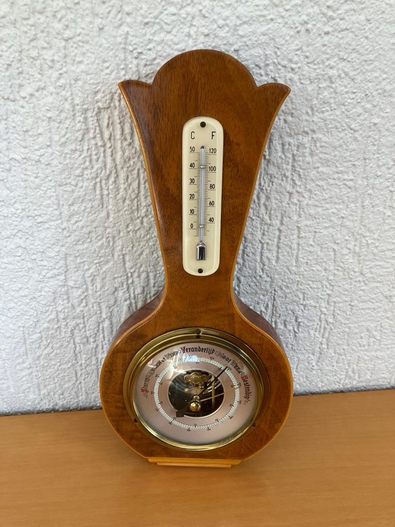 Vintage Houten Klassieke Barometer  , Ophalen of Verzenden, Gebruikt, Barometer