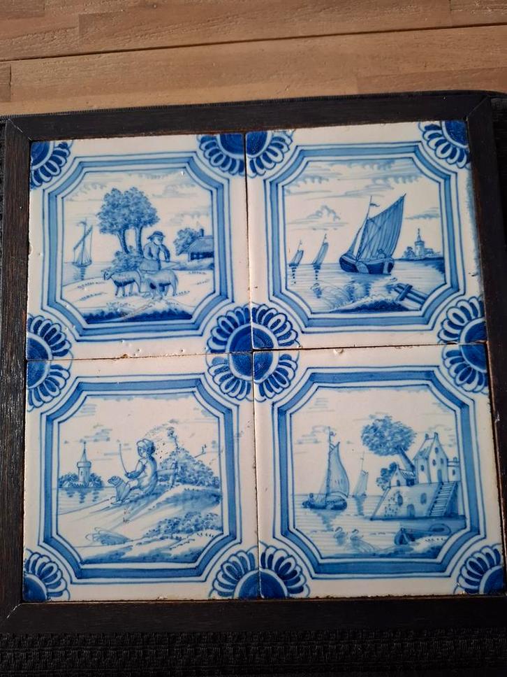 Antiek Tegeltableau Rotsenburg 1856-1893, Antiek en Kunst, Antiek | Wandborden en Tegels, Ophalen of Verzenden