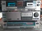 JVC retro stereoset,amplifier,dubbel cassettedeck,cd speler, Ophalen, Gebruikt, JVC, 60 tot 120 watt