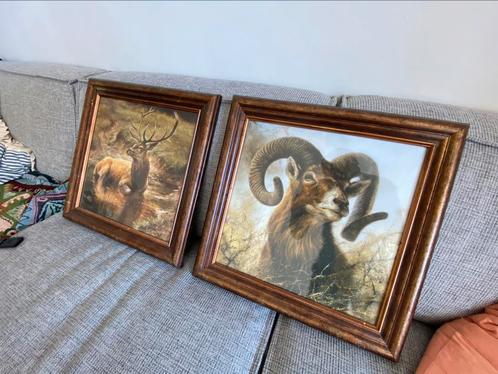 Prenten van Rien Poortvliet – Luxe houten lijsten (47x47 cm), Huis en Inrichting, Woonaccessoires | Schilderijen, Tekeningen en Foto's