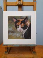 OPRUIMING schilderij lapjeskat - Eigen werk - katten kat, Ophalen of Verzenden, Nieuw, Hond of Kat, Overige typen