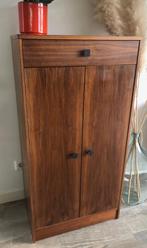 Retro vintage houten wandkast / wandmeubel, 25 tot 50 cm, Minder dan 150 cm, 100 tot 150 cm, Gebruikt