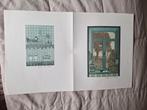 Duo / Tweeluik zeefdruk Laetitia de Haas, Antiek en Kunst, Kunst | Litho's en Zeefdrukken, Ophalen of Verzenden