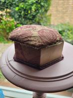 Antiek Frans klein stoffen doosje foto 1 t/m 6, Antiek en Kunst, Curiosa en Brocante, Ophalen of Verzenden