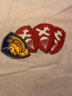 4xUS patch, Verzamelen, Militaria | Tweede Wereldoorlog, Ophalen of Verzenden, Nederland, Embleem of Badge