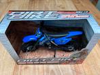 Dirtbike schaalmodel crossmotor blauw, Hobby en Vrije tijd, Modelauto's | 1:24, Ophalen of Verzenden, Nieuw, Motor